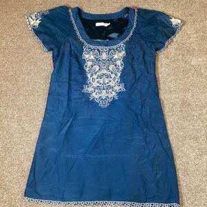 MM Couture Silk Cotton Blend Dress